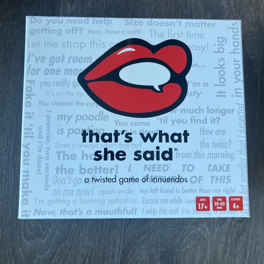 That’s what she said - card game